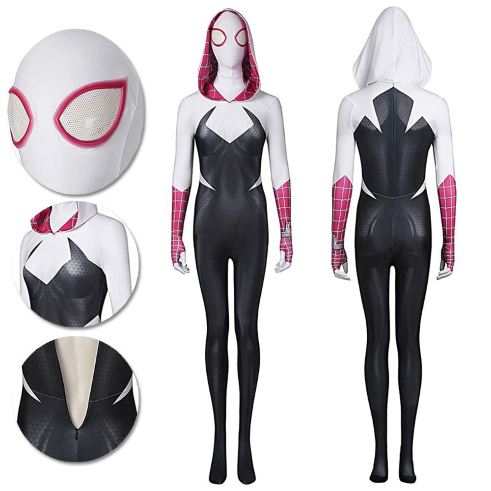 Adult Gwen Stacey Ghost Spider Halloween Cosplay Costume Spider-Man